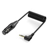 Cable de audio en espiral en ángulo recto con núcleo de cobre y conector XLR hembra chapado en oro de 3,5 mm a hembra, longitud: 0,5 m