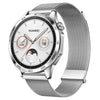 Correa de reloj de malla de acero milanesa magnética de sección doble para Huawei Watch GT5 de 46 mm (plateada)