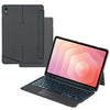 Funda de cuero con teclado Bluetooth retroiluminado desmontable y panel táctil para Samsung Galaxy Tab S11 (Negro)
