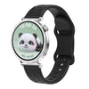 Correa de silicona con estampado de leopardo para Huawei Watch GT 5 de 41 mm (negra)