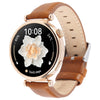 Correa de reloj de cuero genuino con hebilla de acero plateado de 18 mm (marrón)