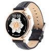 Correa de reloj de cuero genuino con hebilla de acero plateado de 18 mm (negro bambú)