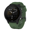 Correa de silicona de sarga oficial para reloj Garmin Forerunner 955 (verde militar)