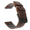 Correa de reloj de cuero genuino de 24 mm con hebilla de acero para Suunto 9/Suunto 7 (marrón y negro)