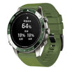Correa de reloj de liberación rápida de lona de silicona para Garmin de 22 mm (verde militar)