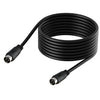 Cable adaptador de señal de alimentación de audio de 3 pines macho a DIN central, longitud: 1 m (negro)