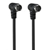 Cable adaptador de audio para TV de 9 pines mini DIN de doble curvatura, longitud: 3 m (negro)