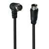 Cable adaptador de audio para TV de 9 pines mini DIN de una sola curva, longitud: 0,5 m (negro)
