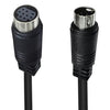 Cable adaptador de TV Box de 9 pines macho a hembra mini DIN de 90 grados, longitud: 1,8 m (negro)