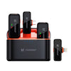 Micrófono inalámbrico de solapa FUNSNAP S6, 2 RX + 2 TX con estuche de carga