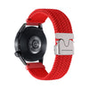 Correa de reloj trenzada de nailon con botón a presión de 22 mm (roja)