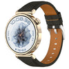 Correa de reloj de cuero cuadrado con hebilla plateada de 18 mm (negra)
