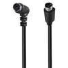 Cable de audio/video con núcleo S-Video mini DIN de 7 pines, longitud: 1,8 m (recto a codo)