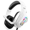 Auriculares estéreo para juegos con micrófono y montaje en la cabeza KOTION EACH G4100, color blanco y negro, longitud: aproximadamente 2,1 m