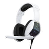 Auriculares para juegos supraurales con micrófono KOTION EACH G6000, longitud: aproximadamente 2,1 m (blanco y negro)