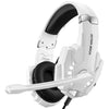 Auriculares para juegos supraurales KOTION EACH G9000 Pro con micrófono, longitud del cable: aproximadamente 2,1 m (blanco y negro)