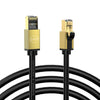 Cable de red CAT8 de 10 Gigabit y ancho de banda de fibra para el hogar de 3 m (dorado)