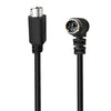 Cable de extensión de núcleo mini DIN de 6 pines, longitud: 0,5 m (codo macho a recto macho)