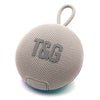 Altavoz Bluetooth inalámbrico portátil para exteriores T&G TG-422 TWS IPX6 con luz RGB (gris)