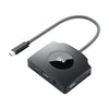 Estación de acoplamiento para captura de video YCE-Z70A, tipo C a PD 3.0, USB 3.0x2 + SD/TF, 3,5 mm y HD1.4 (negra)