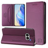 Estuche de cuero RFID con doble pliegue y succión magnética para teléfono For Nothing Phone 2a RC01 (violeta)