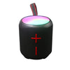 Altavoz Bluetooth inalámbrico portátil y colorido para exteriores T&G TG-443 (negro)