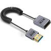 Cable HDMI 2.1 coaxial en espiral de 0,7 m, 8K, 48 Gbps, puerto: macho a hembra recto