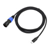 Cable de audio con salida estéreo TY015 tipo C macho a XLR macho, longitud: 2 m (negro azul)