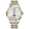 OLEVS 3646 Reloj de cuarzo multifuncional con fase lunar y piedra resistente al agua para hombre (dorado)