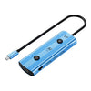Estación de acoplamiento con adaptador USB-C/Tipo-C YCE V172 12 en 1 con inteligencia artificial (azul)