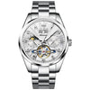 OLEVS 7028 Reloj mecánico multifuncional luminoso resistente al agua para hombre (blanco)