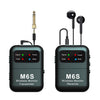 Sistema de monitorización intraauricular inalámbrico estéreo M6S, transmisor y receptor de 2,4 G (negro)