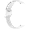 Correa de reloj de silicona con hebilla de uña de color sólido de 12 mm (blanca)