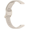 Correa de reloj de silicona con hebilla de uña de color sólido de 12 mm (beige)
