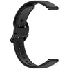 Correa de reloj de silicona con hebilla de uña de color sólido de 12 mm (negra)
