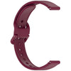 Correa de reloj de silicona con hebilla de uña de color sólido de 12 mm (rojo vino)