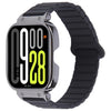 Correa de reloj de silicona magnética con forma de I integrada con marco de metal negro para Redmi Watch 5/Watch 4 (negro)