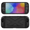 Estuche protector desmontable con patrón en X y soporte para Nintendo Switch 2 (negro)