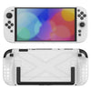 Estuche protector desmontable con patrón en X y soporte para Nintendo Switch 2 (blanco)