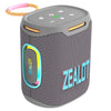 Altavoz Bluetooth Zealot S122 de 25 W con luz RGB para exteriores, resistente al agua IPX6 y de alta potencia (gris)