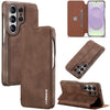 Funda de cuero con tapa LC.IMEEKE Hon Ancient Series para Samsung Galaxy S26 Ultra 5G (café)