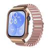 Correa de reloj con marco de metal y cadena hueca para Huawei Watch Fit3 (oro rosa y rosa)
