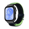 Correa de reloj con marco de metal cepillado negro para Huawei Watch Fit3 (negro, verde hierba)