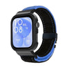 Correa de reloj con marco negro de metal cepillado para Huawei Watch Fit3 (negro y azul)