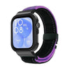 Correa de reloj con marco de metal cepillado negro para Huawei Watch Fit3 (negro y morado)