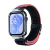 Correa de reloj con marco plateado de metal cepillado para Huawei Watch Fit3 (negro y rosa)
