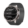 Correa de reloj magnética de metal de sección doble milanesa de 22 mm para Garmin Watch (gris titanio)