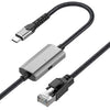 Cable Ethernet de tarjeta de red de alta velocidad RJ45 a USB-C/Tipo-C de 2 m