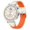 Correa de reloj trenzada híbrida con botón de liberación rápida para Huawei Watch GT 5 de 41 mm (naranja y blanco)