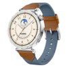 Correa de reloj trenzada híbrida con botón de liberación rápida para Huawei Watch GT 5 de 41 mm (azul topacio y marrón)